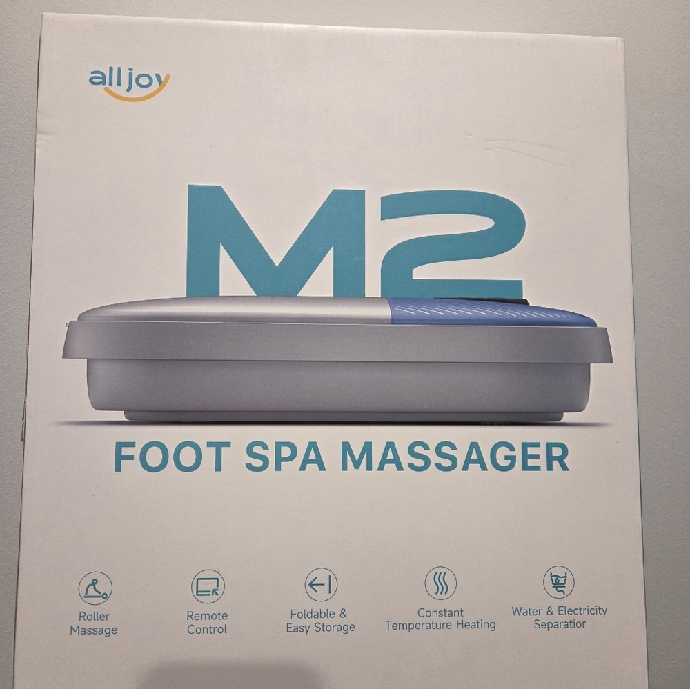 Alljoy Collapsible Foot Spa Bath Massager with Heat Soak Tub
